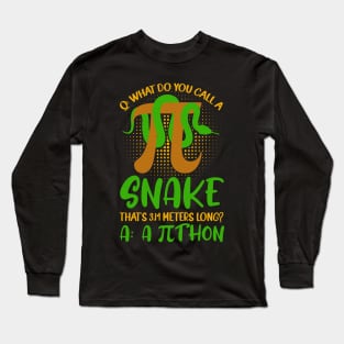 Pithon Pi Symbol Funny Math Teacher Long Sleeve T-Shirt